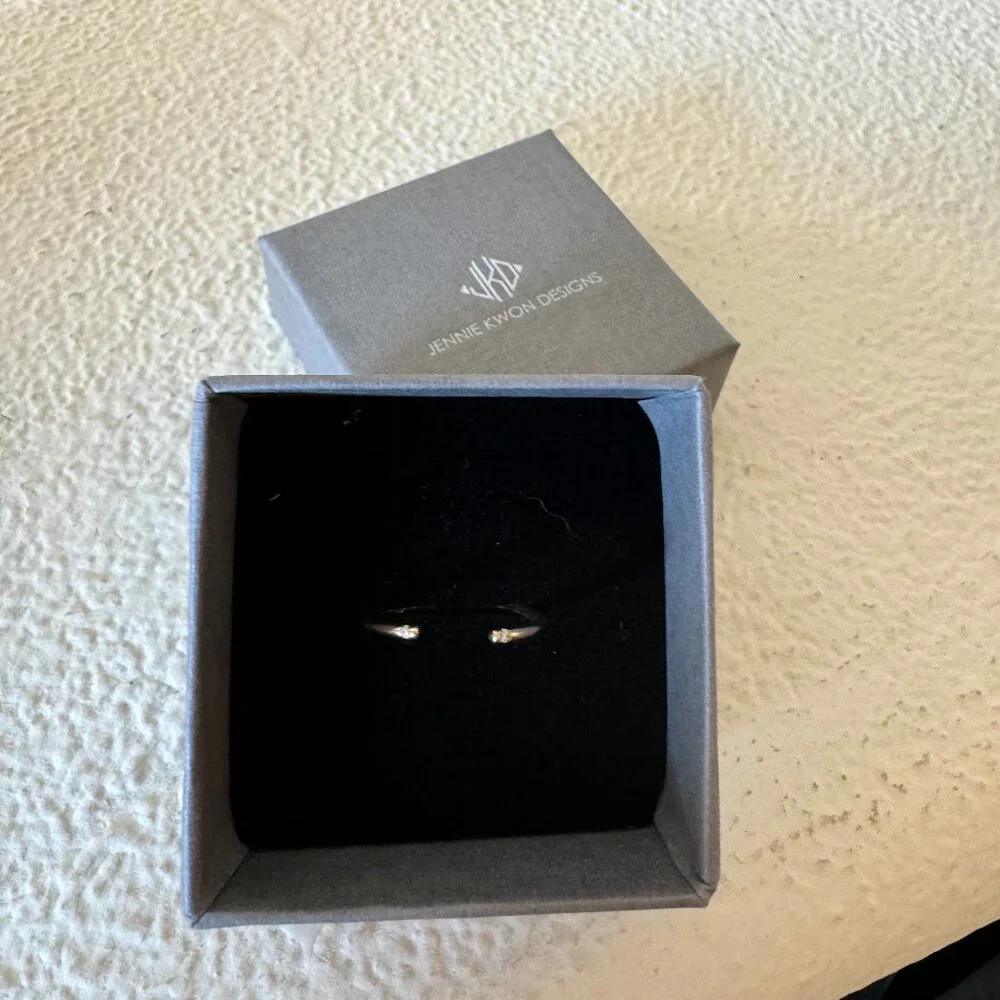 Jennie Kwon Design - 14k Gold 2 Diamond Cuff Ring - Picture 5 of 5